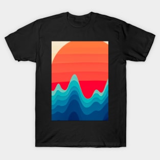 Retro Mountains and Sun T-Shirt